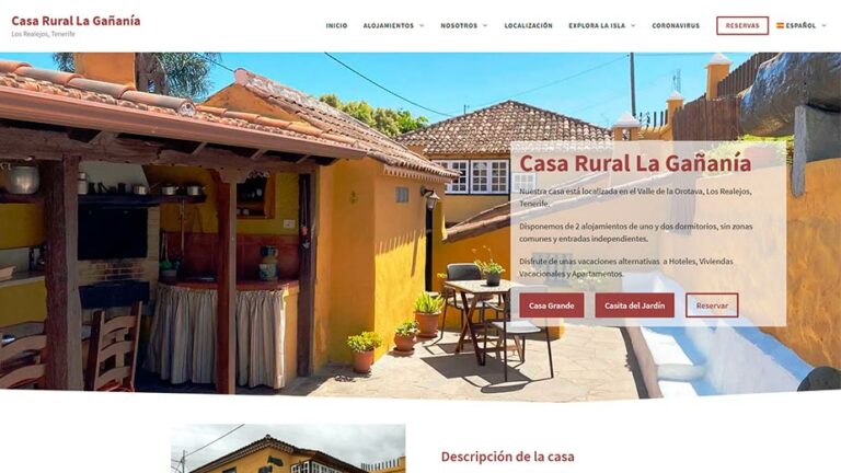 Diseño web Casa Rural La Gañanía
