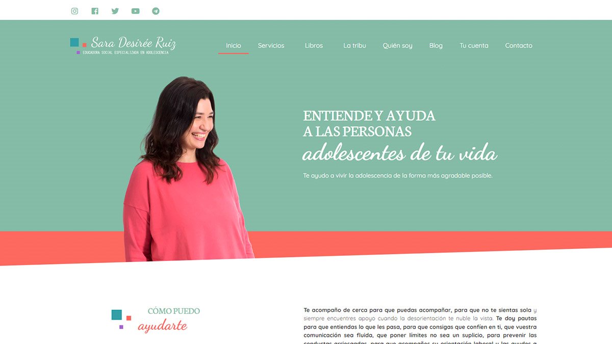 Mantenimiento de la web de Sara Desirée Ruiz
